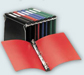 plastic vinly ring binders in an assortment of colors